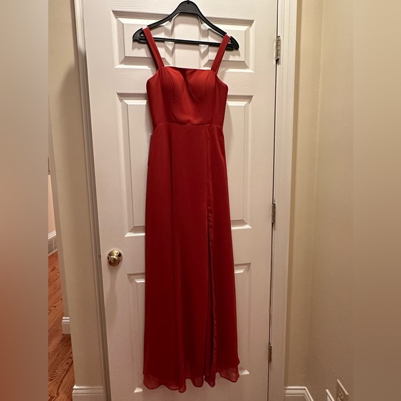 NWT Azazie Jay Bridesmaid Dress in Rust - Picture 9 of 13